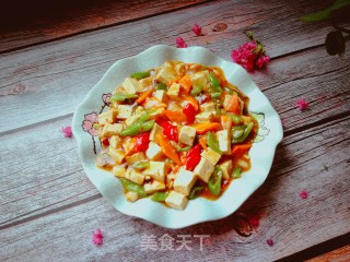 尖椒烧豆腐的做法