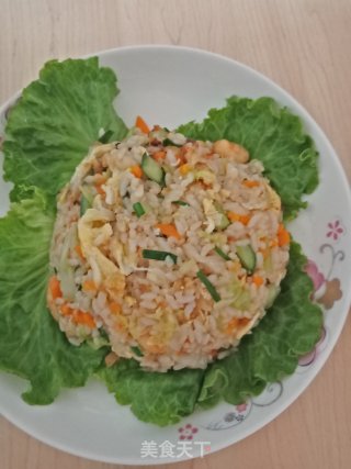 虾仁炒饭的做法