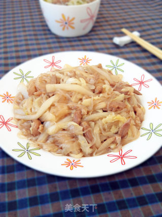 肉丝烧白菜的做法