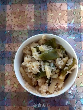 土豆豆角鸡蛋焖饭的做法