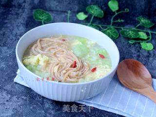 丝瓜蛋汤泡馓子的做法