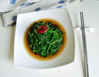 芥末油拌菠菜的做法