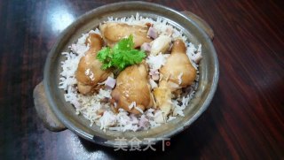 香芋鸡腿砂锅饭的做法