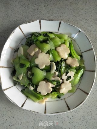 杏鲍菇炒油菜的做法