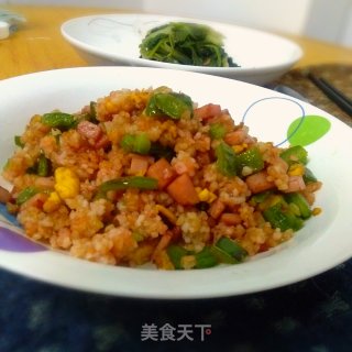 火腿青椒蛋炒饭的做法