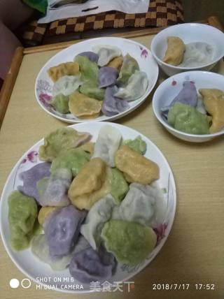 五彩水饺的做法