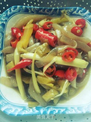 酸菜炒魔芋丝的做法