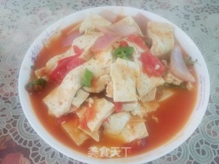 西红柿炒豆腐的做法