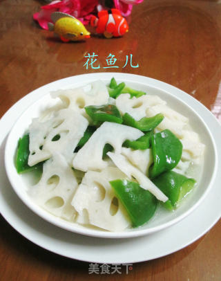 灯椒炒莲藕的做法