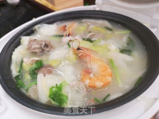 排骨虾粥的做法