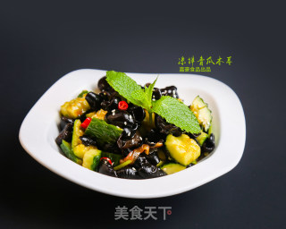 芥辣凉拌青瓜木耳的做法