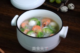 鲜虾粉丝滚鹌鹑蛋的做法