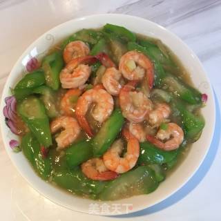 鲜虾烩丝瓜的做法