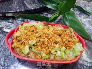 蒜蓉丝瓜蒸粉丝的做法