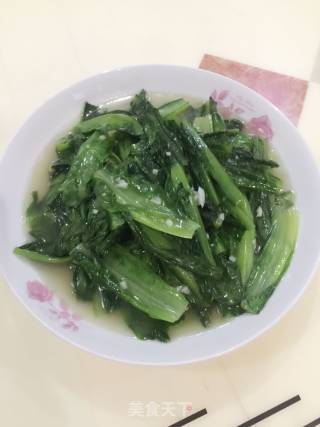 蒜蓉猪油炒麦菜的做法