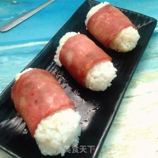 培根卷饭团的做法