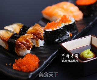 芥辣蘸简易寿司卷的做法