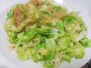 卷心菜炒粉丝的做法