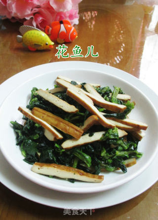 菜芯干拌香干的做法