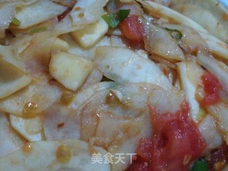 西红柿炒笋瓜的做法