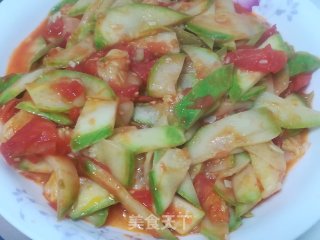 西葫芦炒西红柿的做法