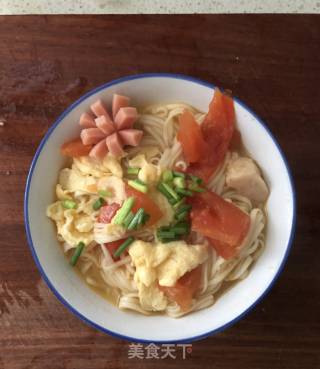 西红柿鸡蛋面的做法