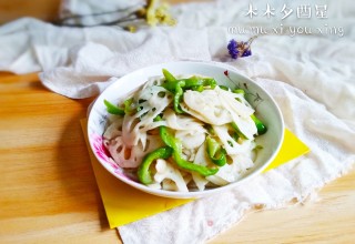 青椒炒藕片的做法