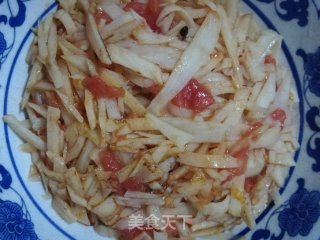 西红柿炒莲藕的做法