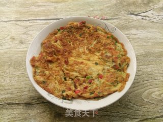 红椒葱花摊鸡蛋的做法