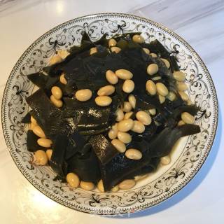 海带焖黄豆的做法