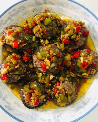 浇汁香菇酿肉的做法