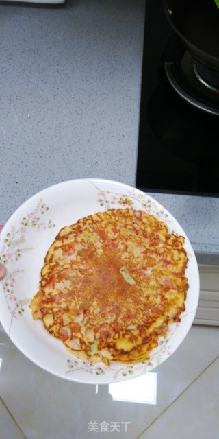 西红柿鸡蛋葱油饼的做法