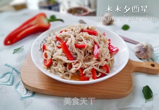 红椒拌金针菇的做法