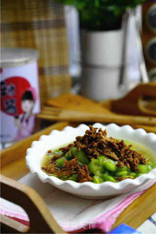 脆牛肉丝瓜毛豆的做法