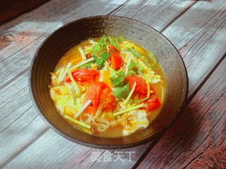 鸡蛋炝锅面的做法