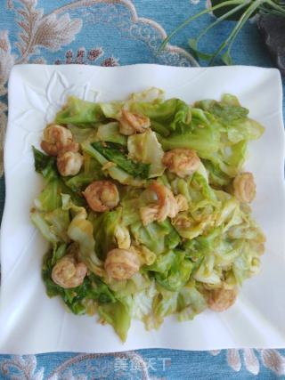 蒜蓉虾仁卷心菜的做法