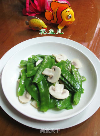 蘑菇炒荷兰豆的做法