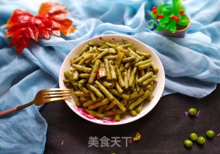青椒煸白豇豆的做法