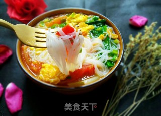 番茄鸡蛋粉丝的做法
