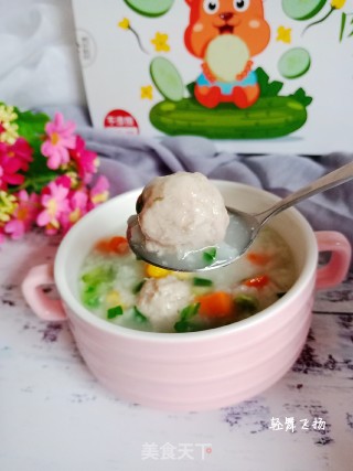 黄瓜肉丸青菜粥的做法