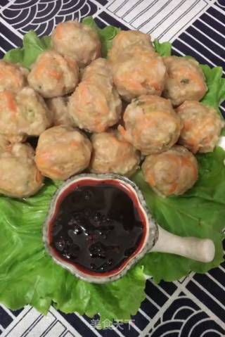 蒸胡萝卜肉丸的做法