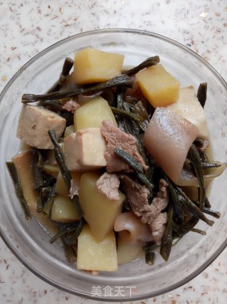 干豆角炖土豆的做法