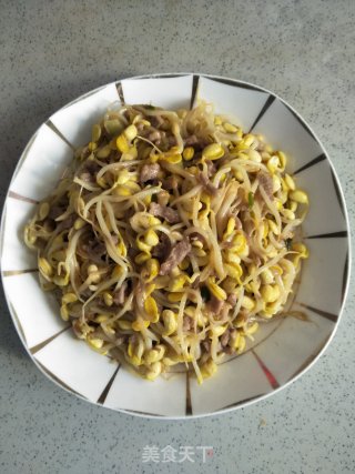瘦肉丝炒黄豆芽的做法