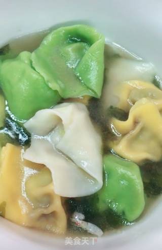 三色馄饨的做法