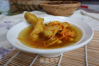 白参虫草花炖土鸡的做法