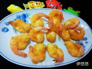自制零食一一油炸黄金虾的做法