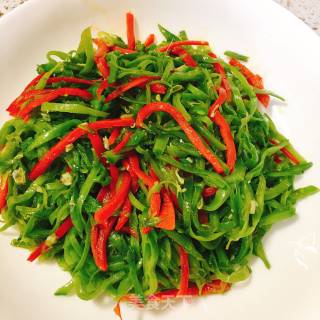 红椒丝炒豆角丝的做法