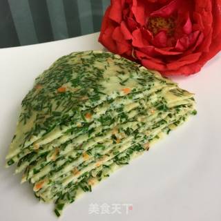 野葱蛋饼的做法