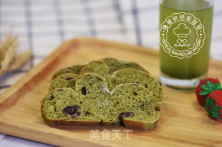 欧式抹茶红豆面包的做法