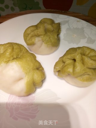 翡翠豆沙包的做法